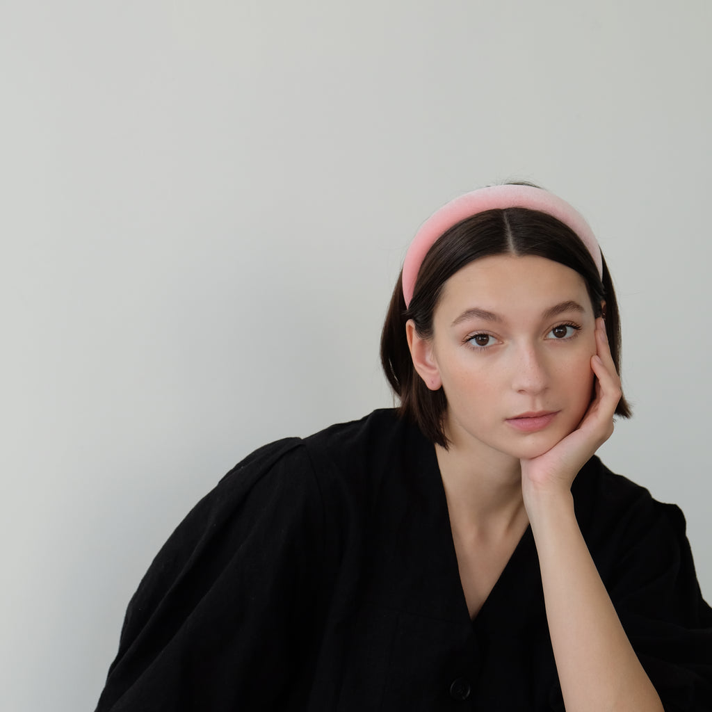 Velvet Headband Pink