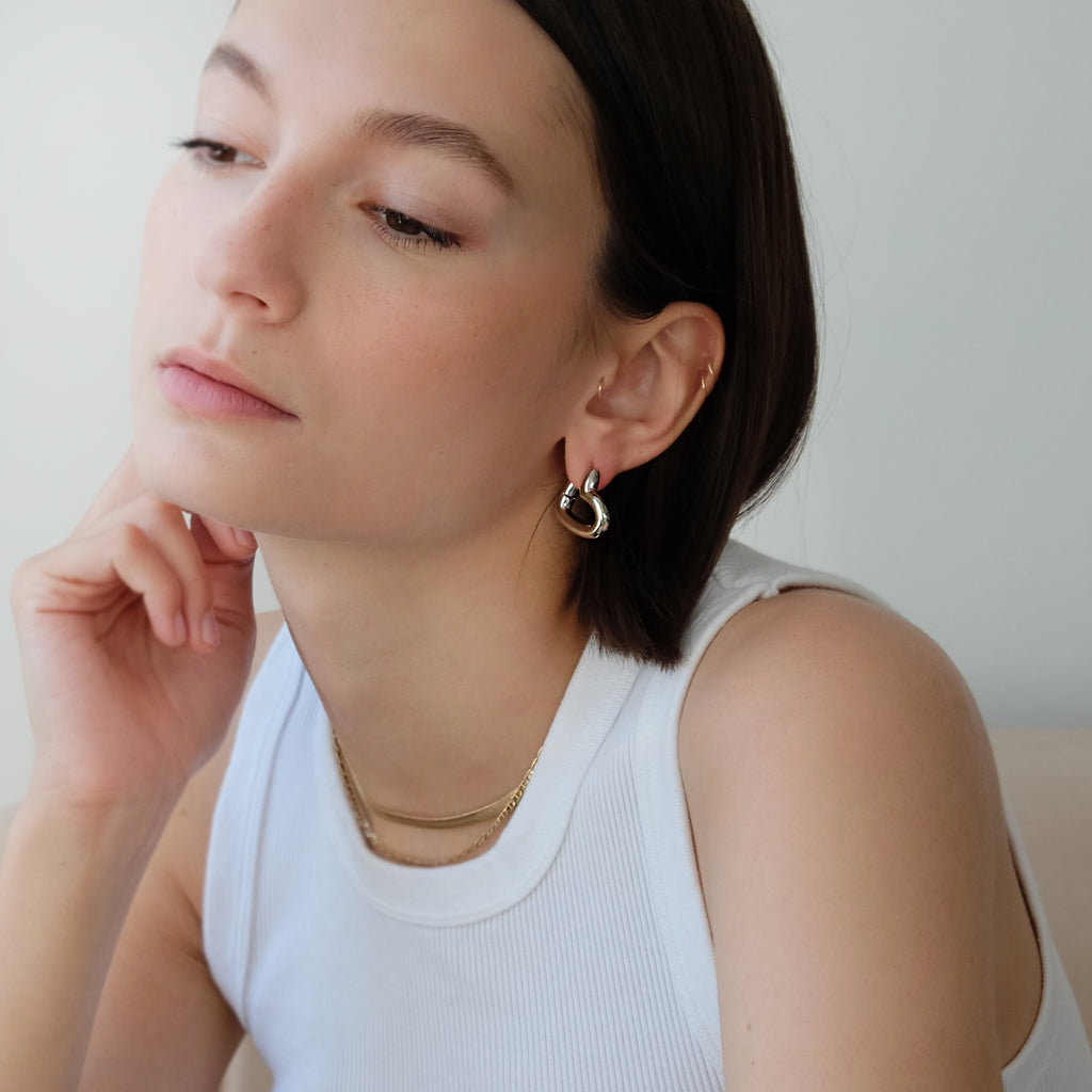 Heart Hoops Silver